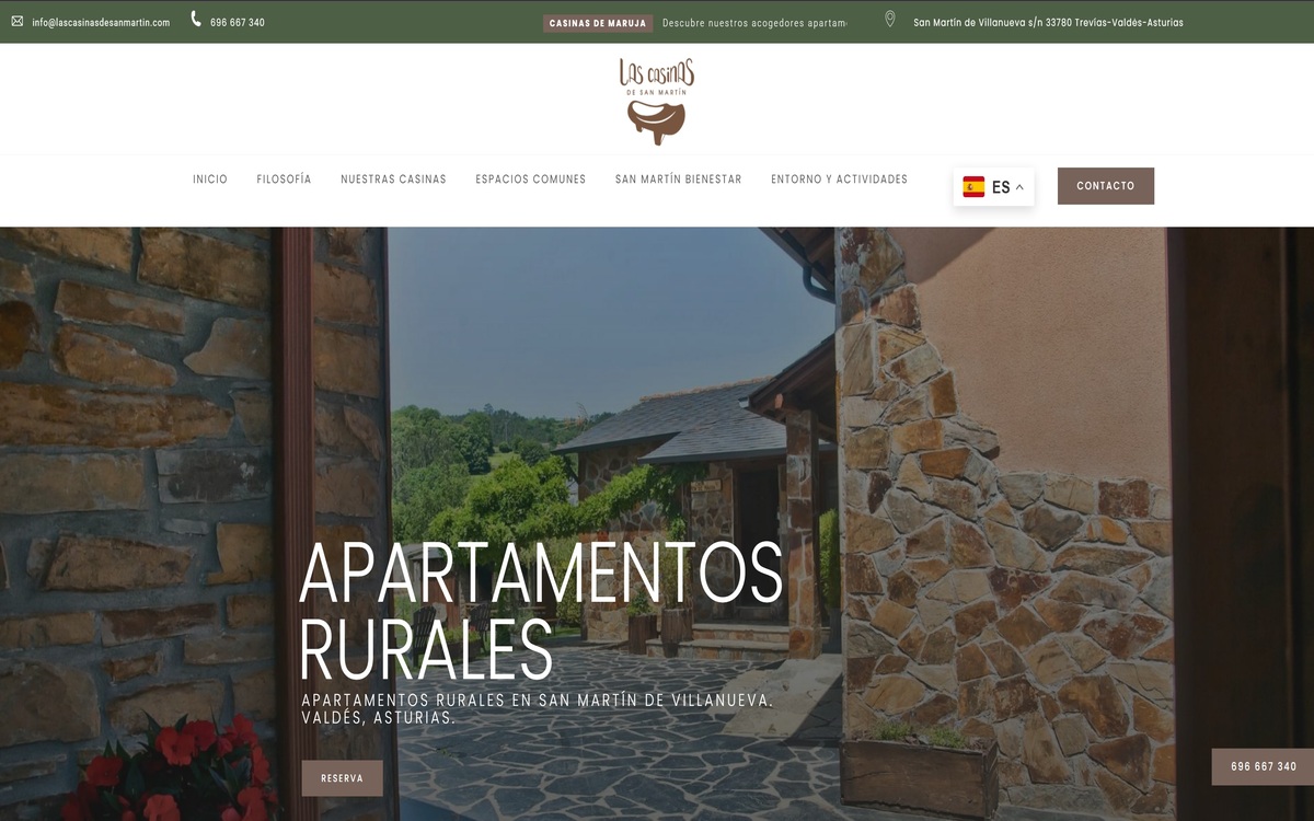 Apartamentos rurales Las Casinas de San Martín en Asturias, alojamiento para turismo rural consciente
